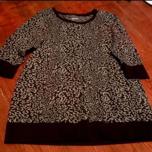 Cheetah print sweater dress